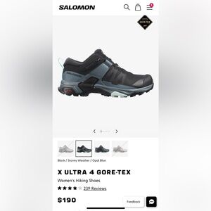 Excellent Salomon Hiking Shoes X Ultra 4 Gore Tex